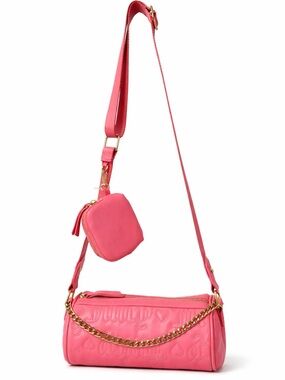 Pink Juicy Couture Women's Shoulder Crossbody Bag with Coin Pouch